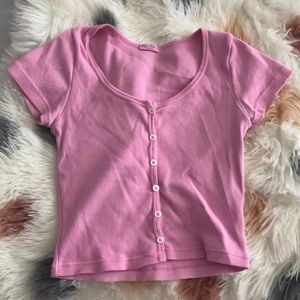 Brandy Melville pink zelly top